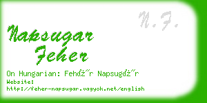 napsugar feher business card